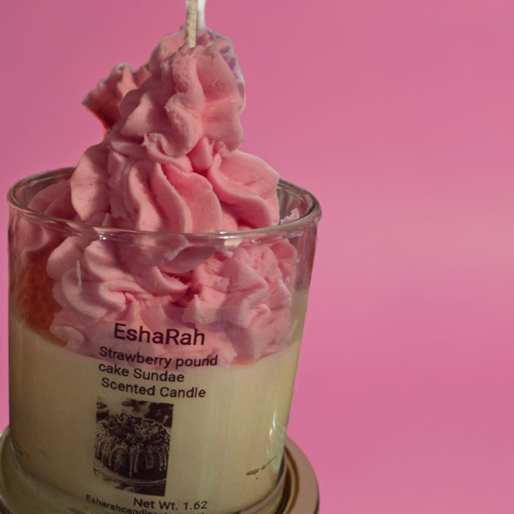 Strawberry pound cake sundae scented Candle