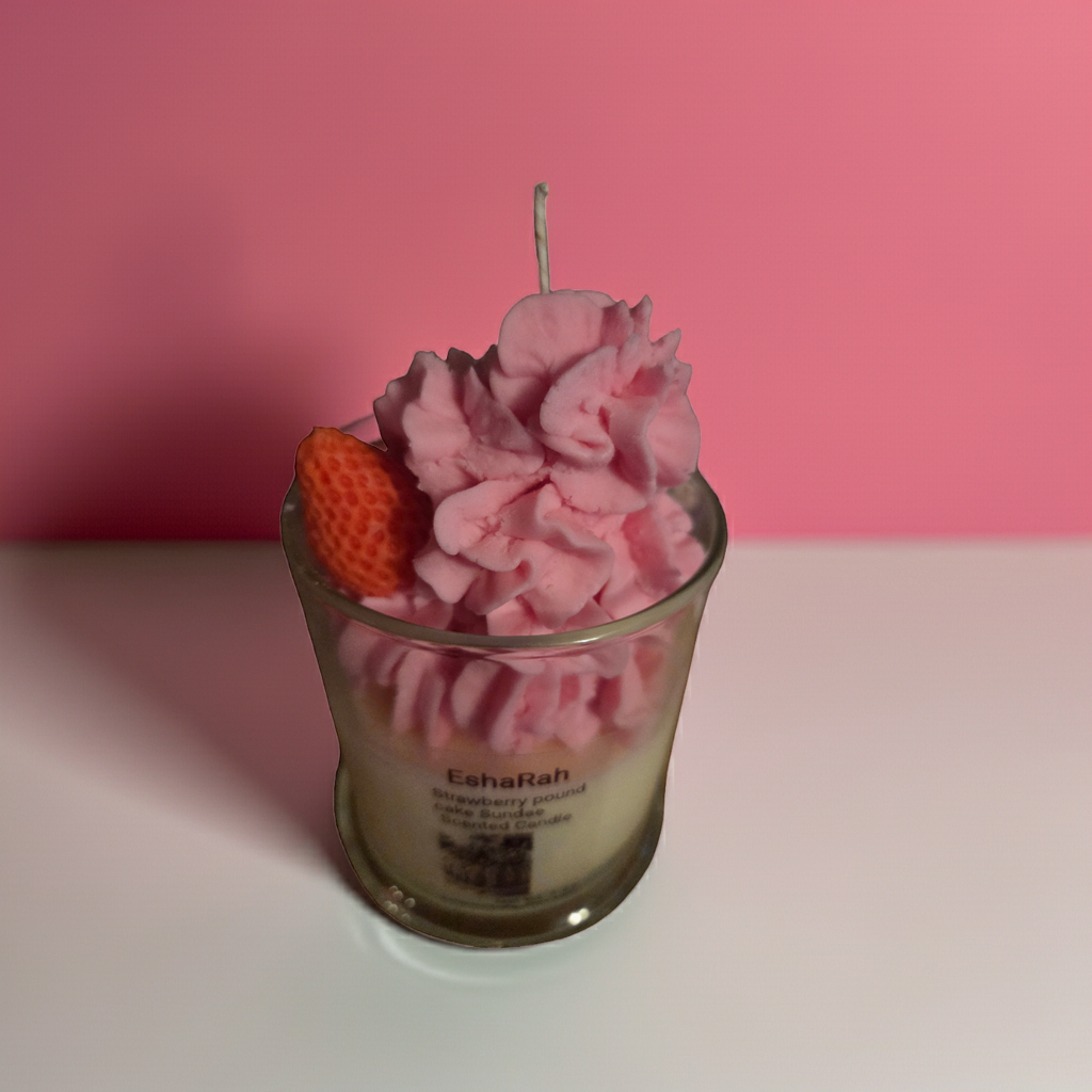 Strawberry pound cake sundae scented Candle