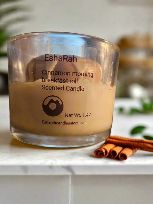 Cinnamon Roll Donut Breakfast Scented Candle.