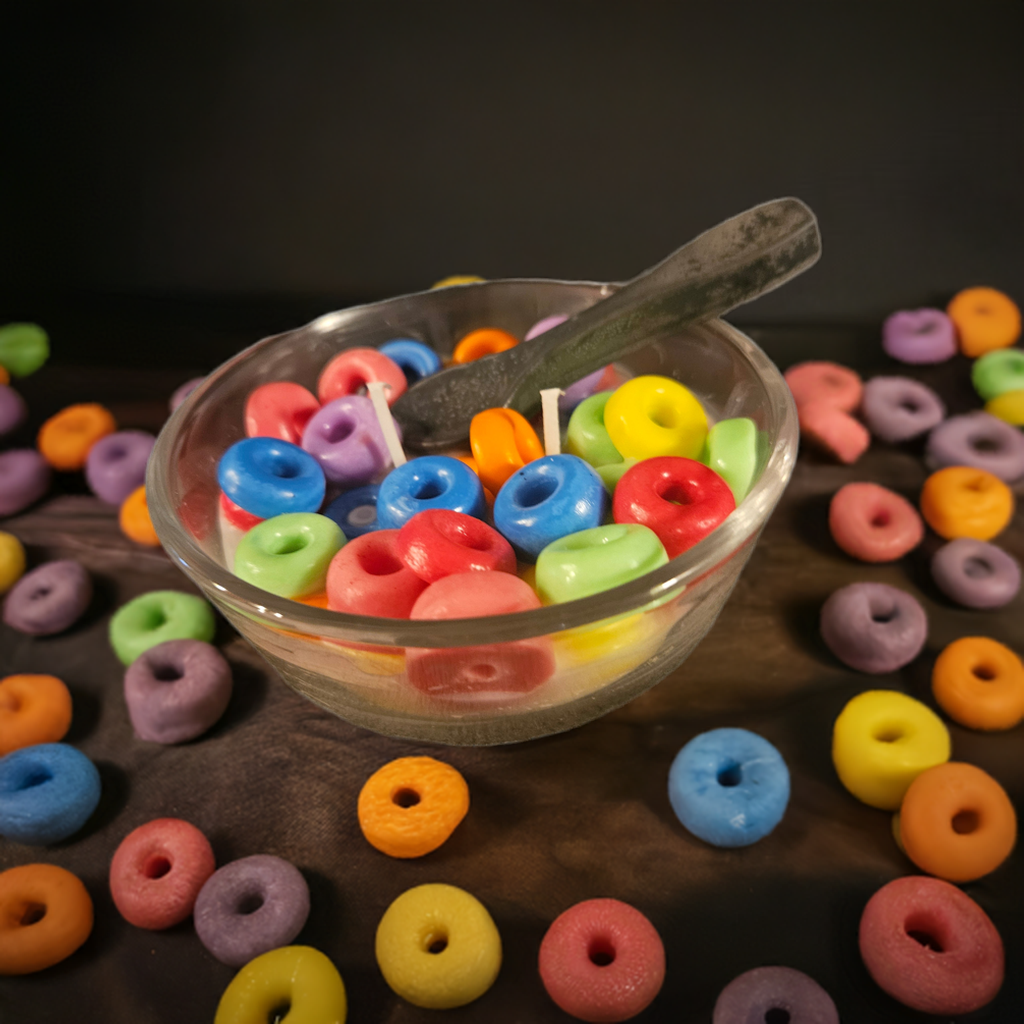 Cereal Bowl Morning breakfast Fruit loops Scented Candle