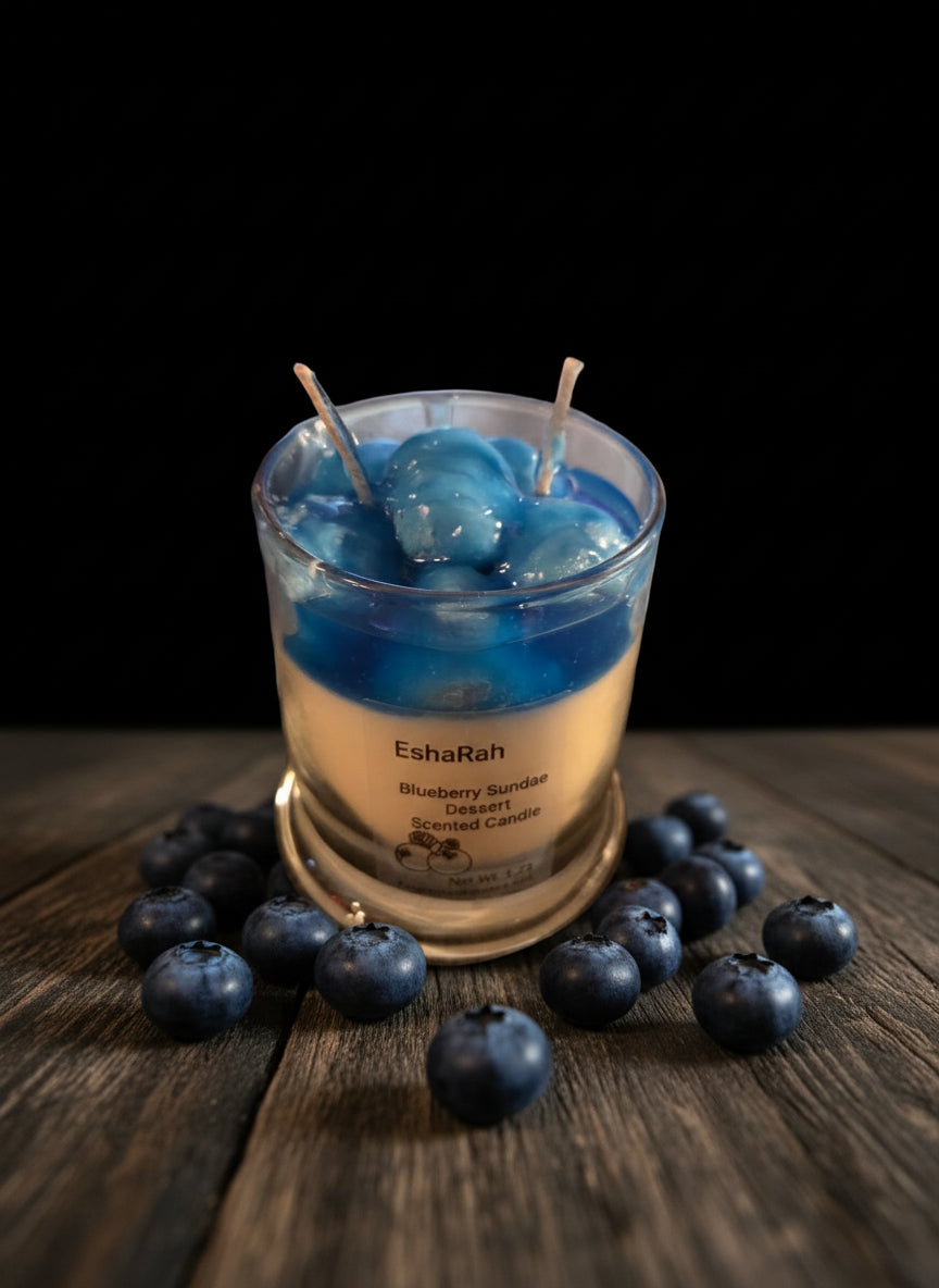 Blueberry Sundae dessert scented candle