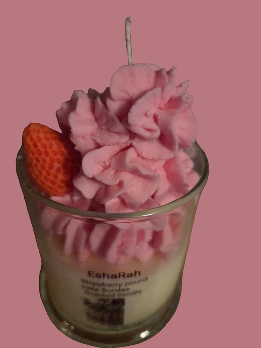 Strawberry pound cake sundae scented Candle