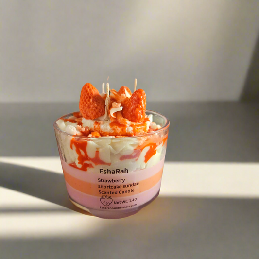 Strawberry shortcake sundae scented candle