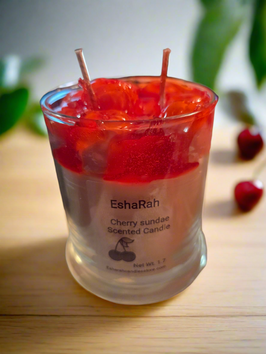 Cherry Dessert Scented gel candle