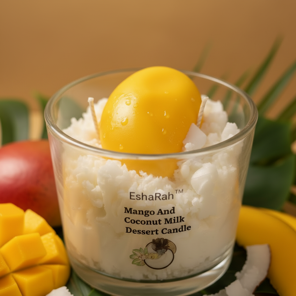 Close-up Mango Coconut Candle