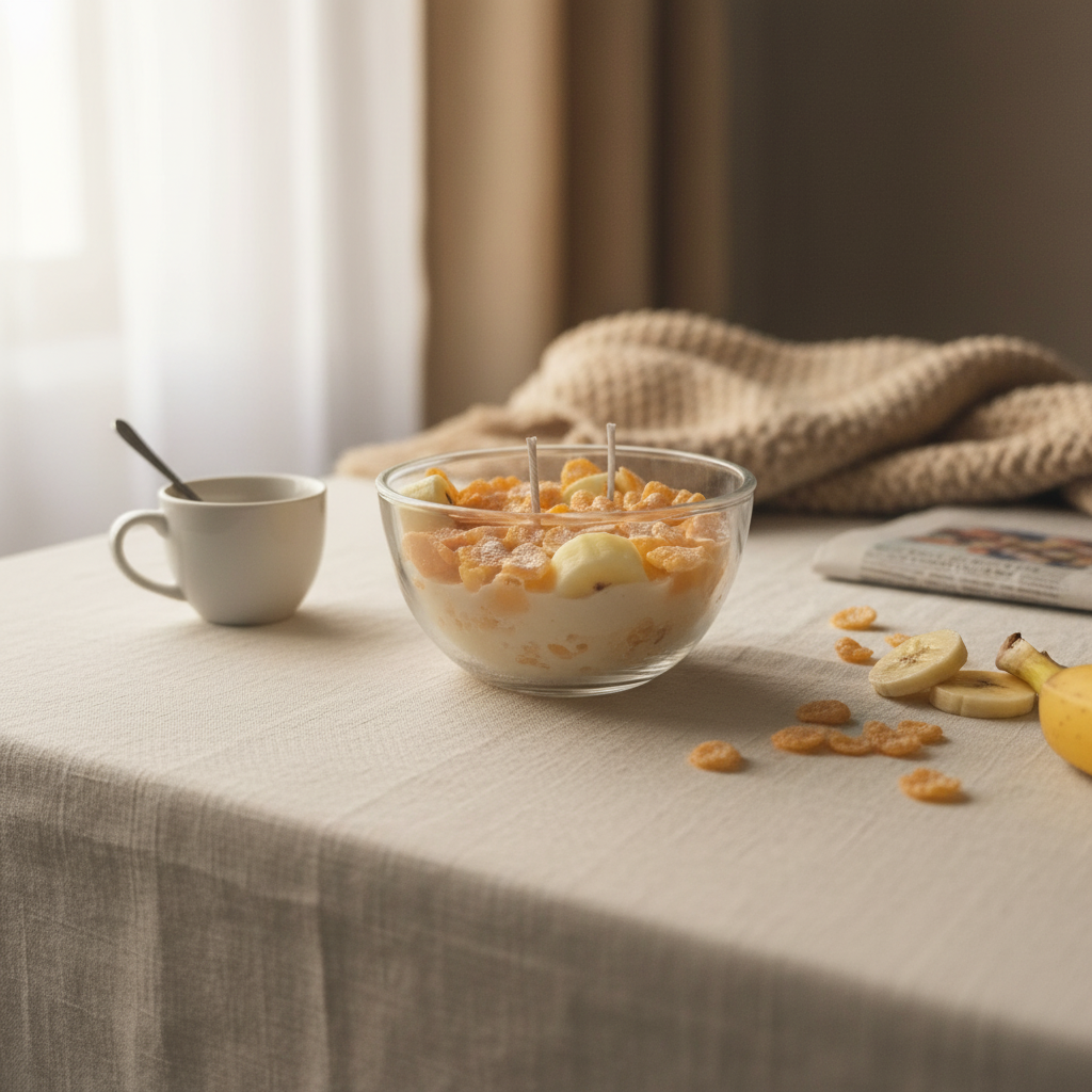 Frosted Flakes with Banana Candle