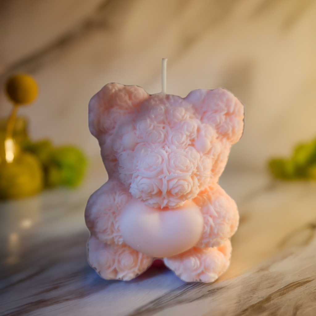 Teddy bear scented candle