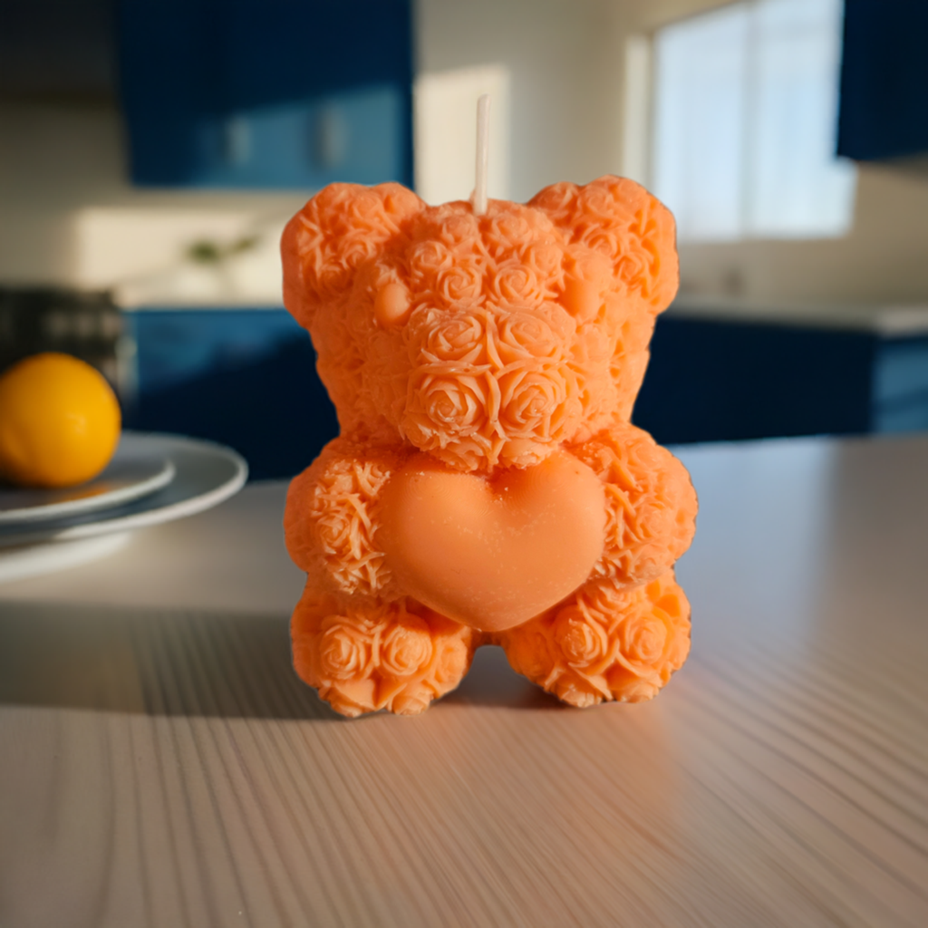 Teddy bear scented candle