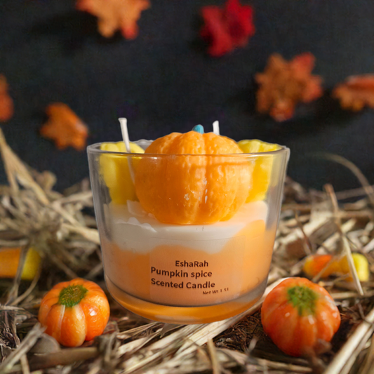 Pumpkin spice scented candle