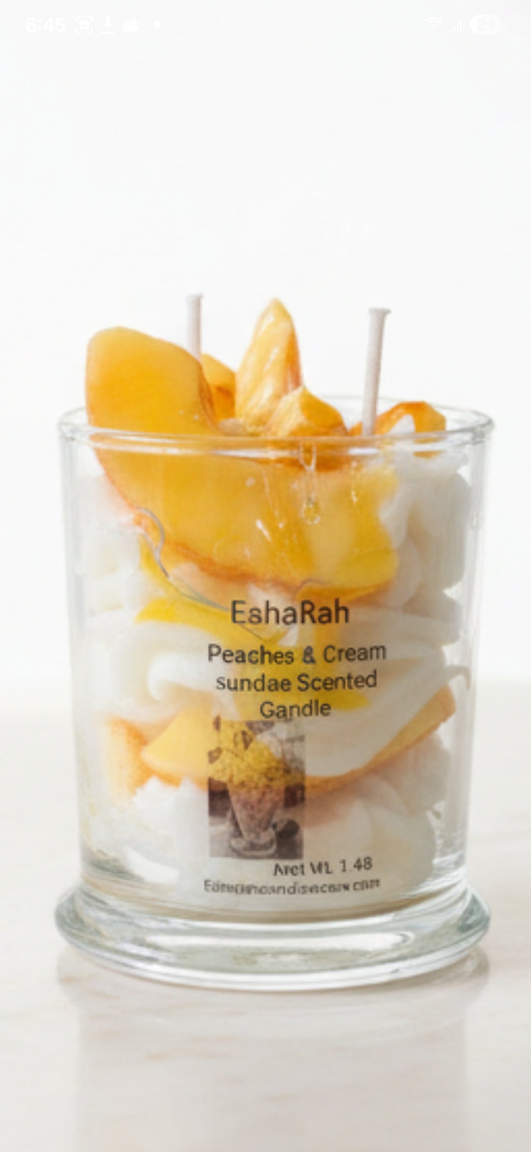 Peaches & Cream Sundae Scented Candle