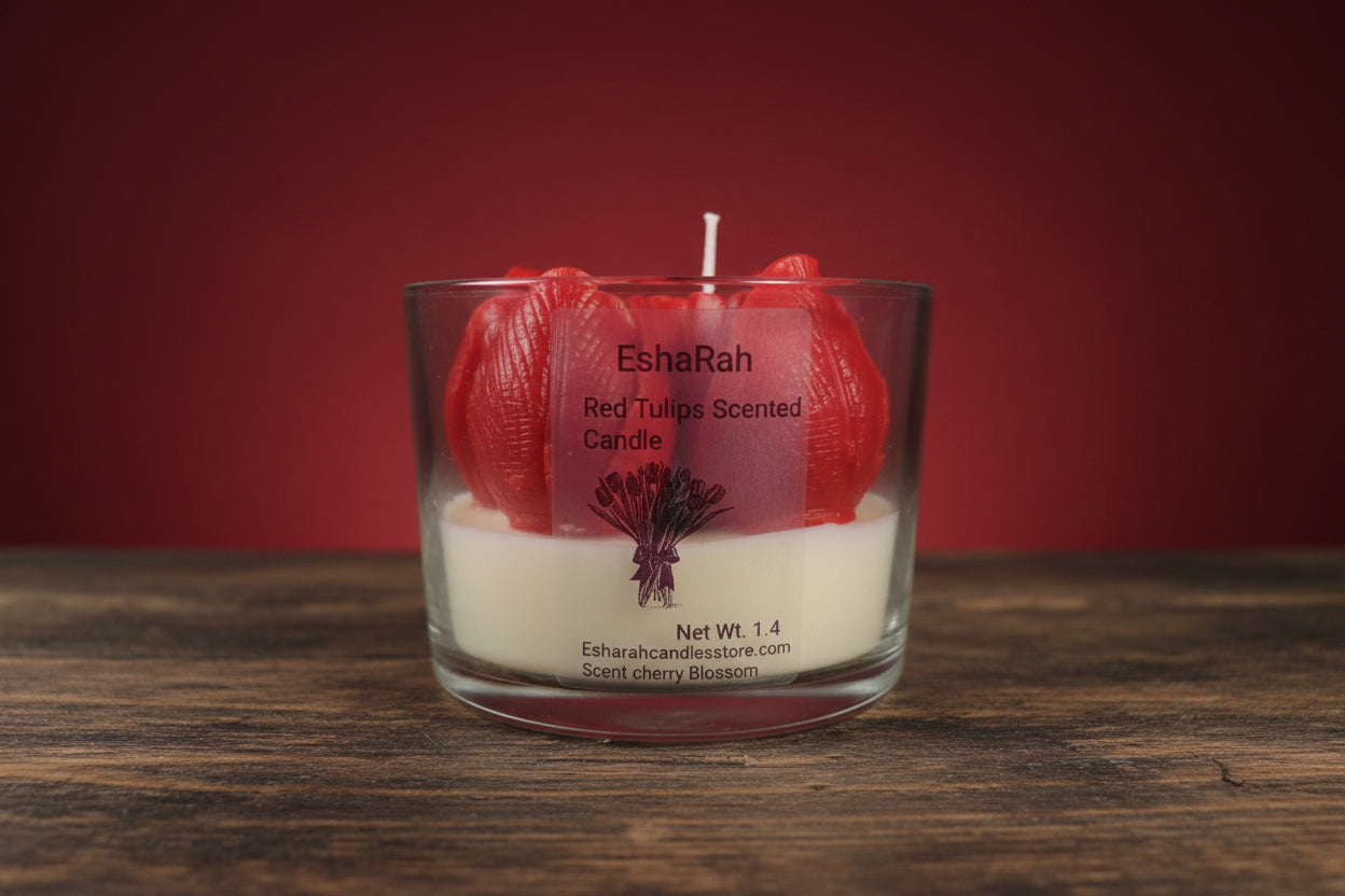 Red Tulips Scented Candle