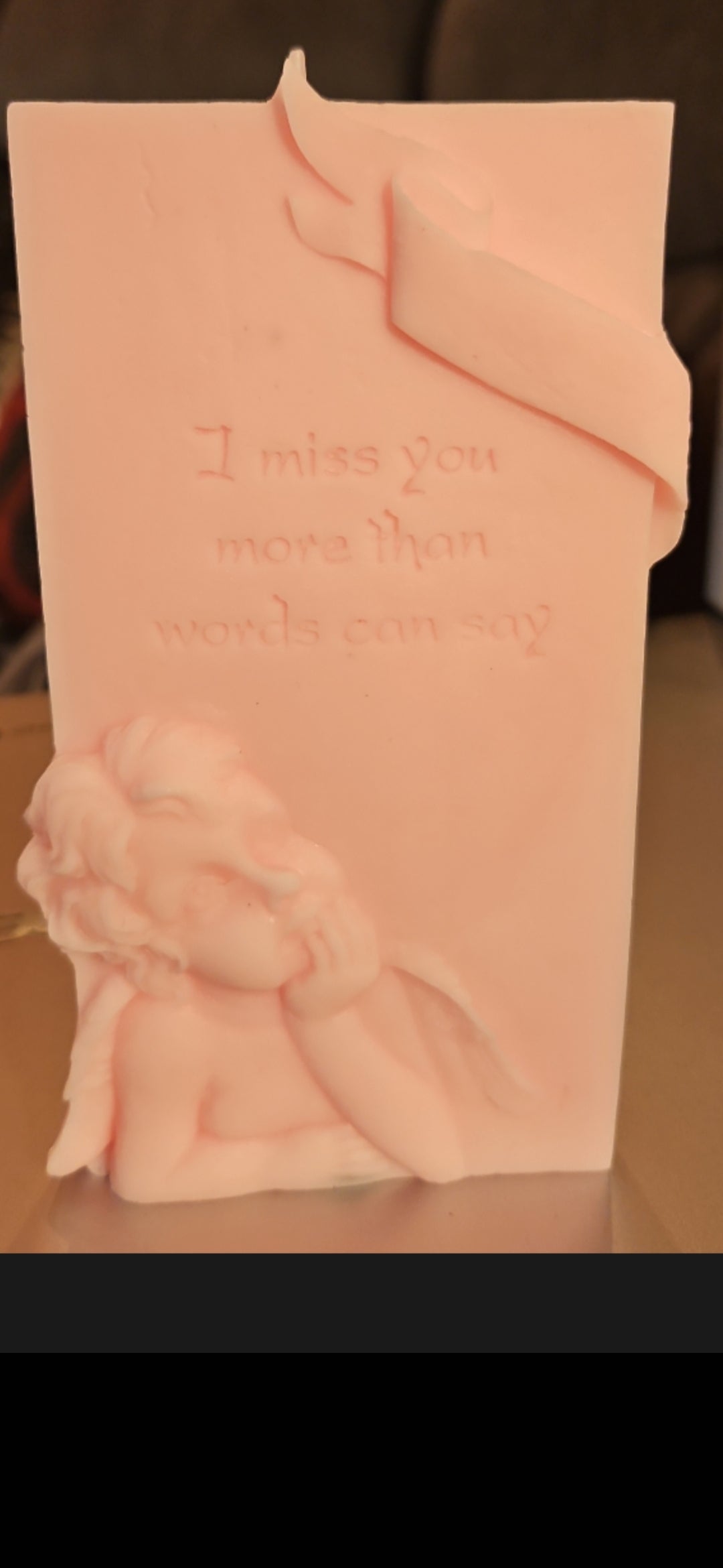 I miss you more than words can say scented Candle