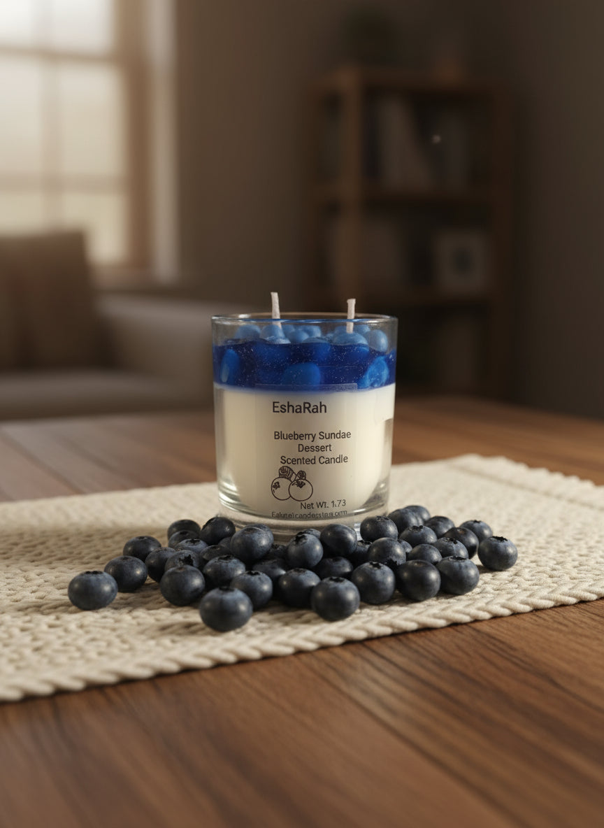 Blueberry Sundae dessert scented candle