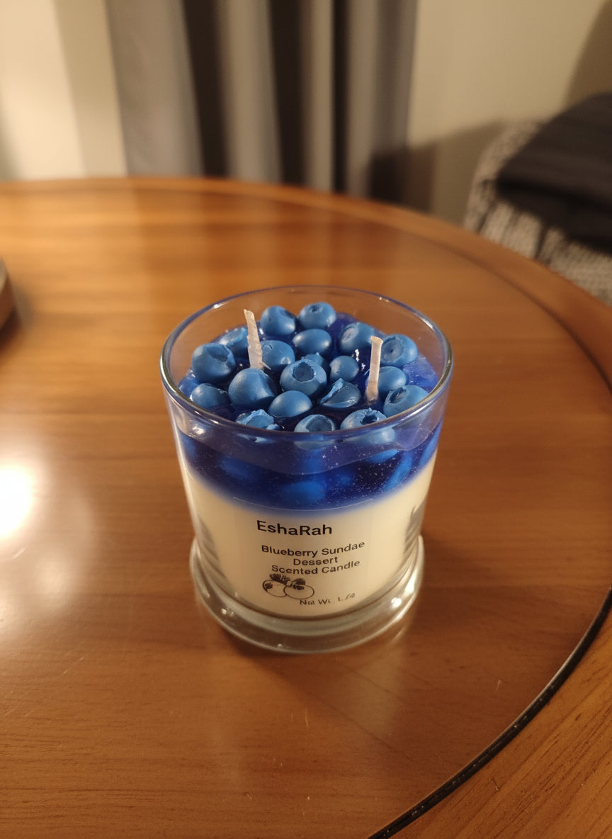 Blueberry Sundae dessert scented candle