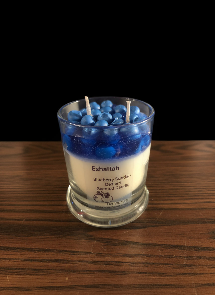 Blueberry Sundae dessert scented candle