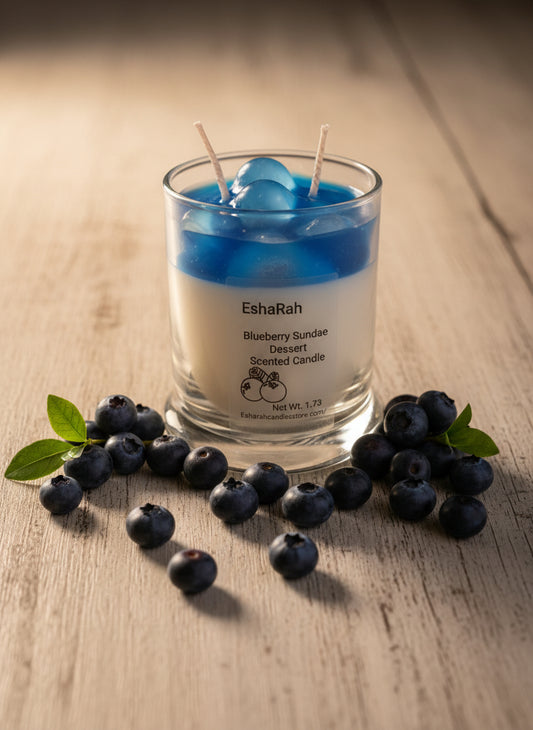 Blueberry Sundae dessert scented candle
