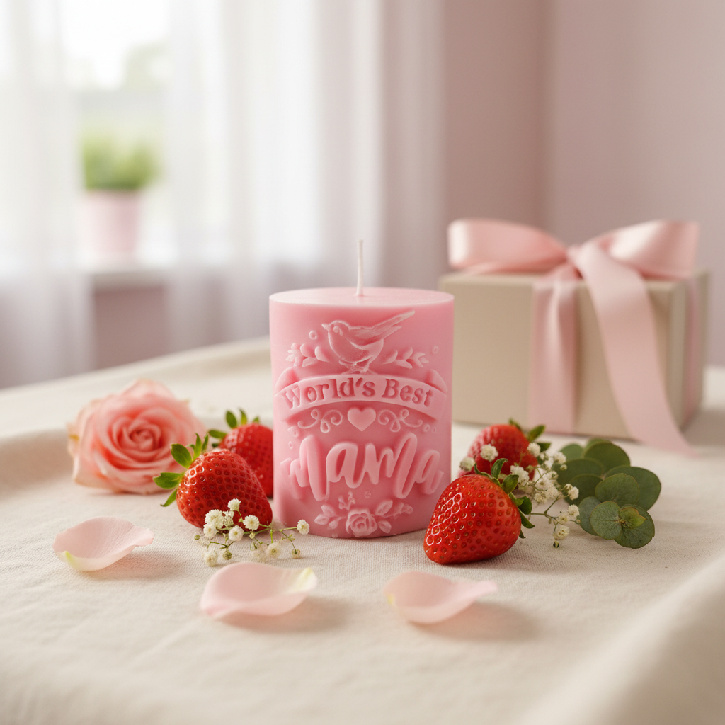 Strawberry Mama Candle — Enhanced Background