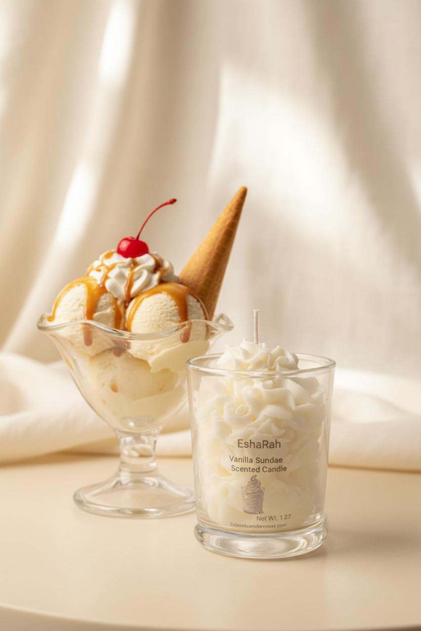 Vanilla Sundae Close Up Dessert
