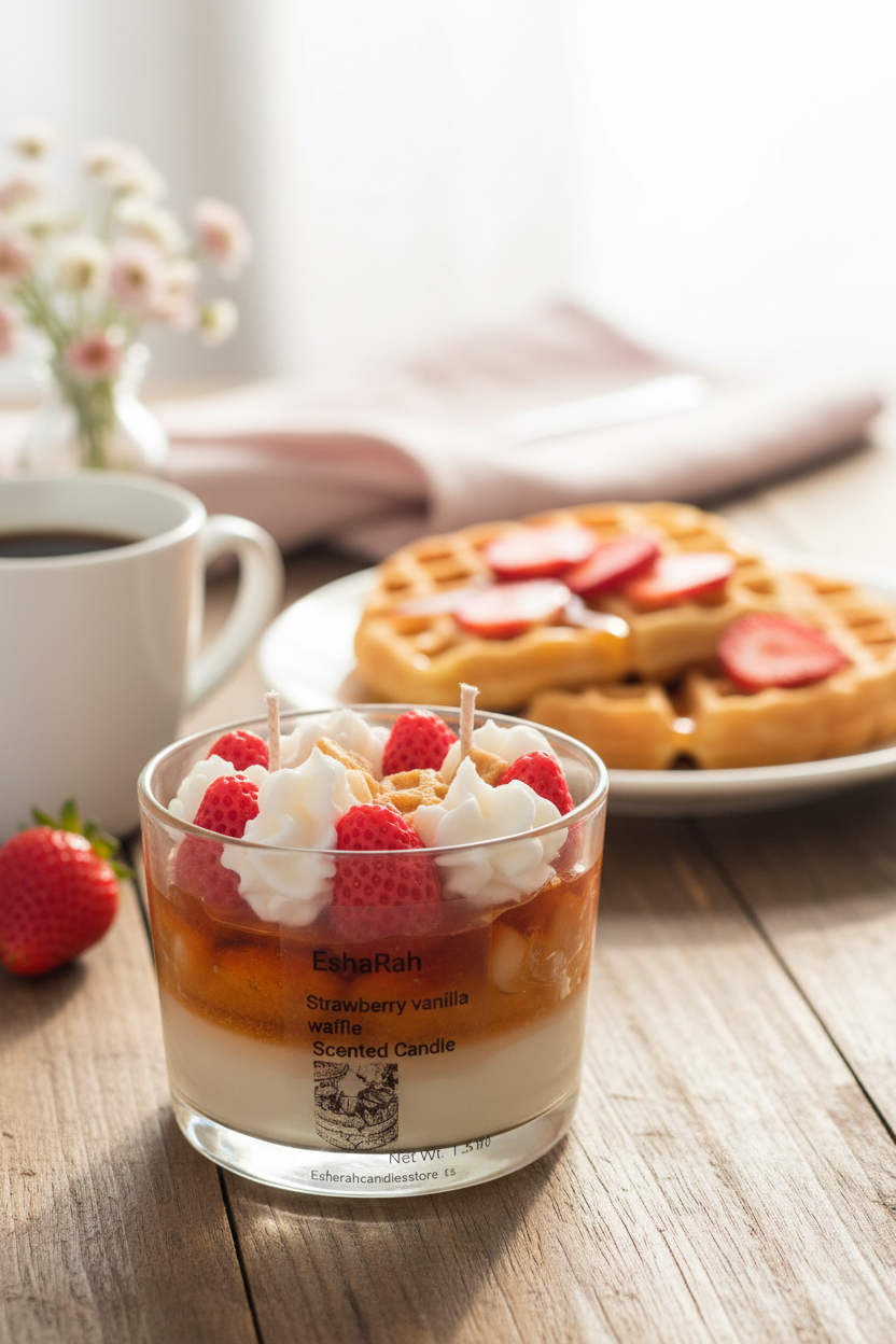 Waffle Candle Close Up