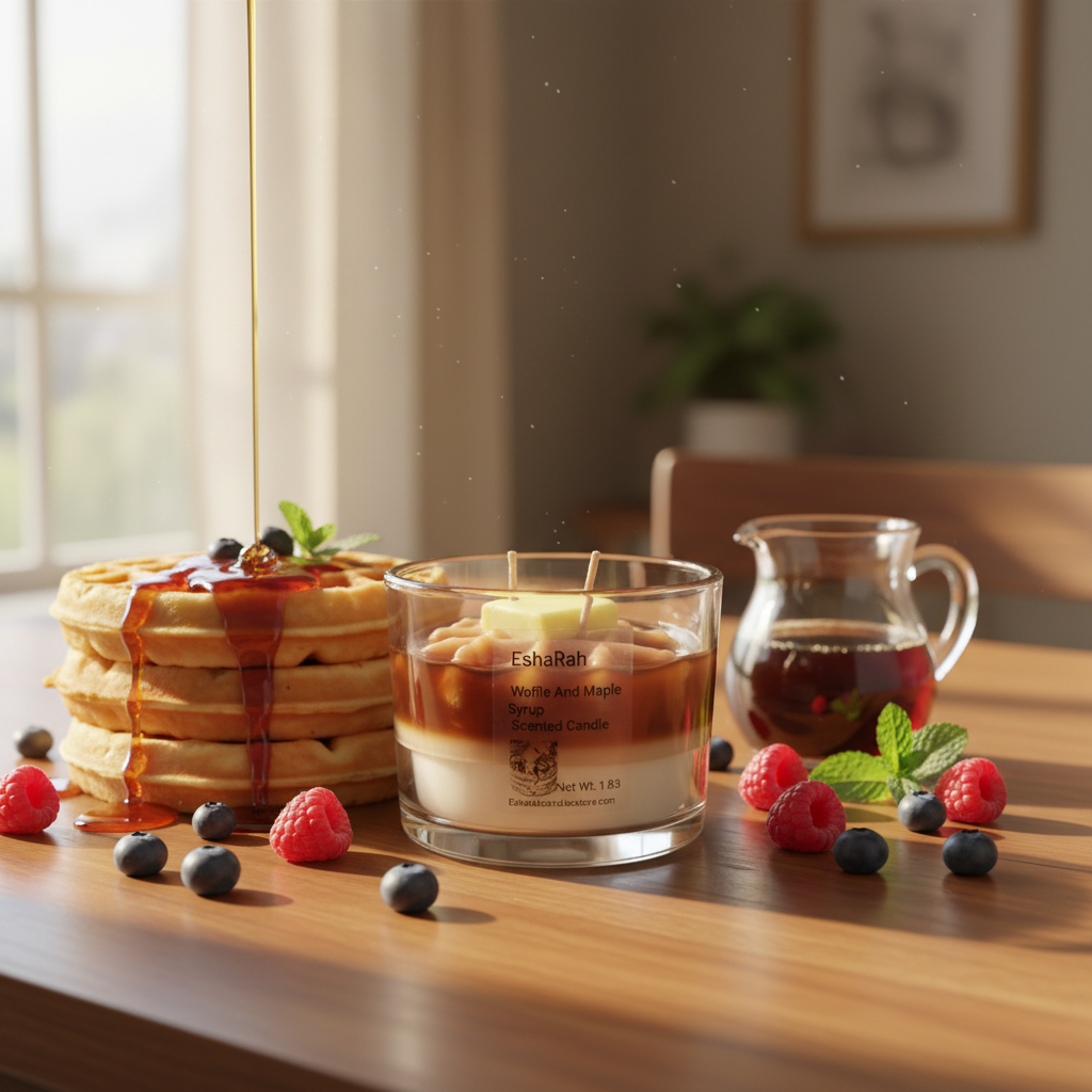Waffle Candle - Side View