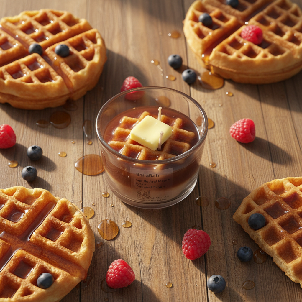 Waffle Candle - Top View